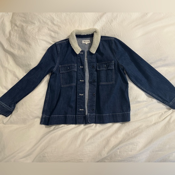 Madewell Sherpa-Collar Denim Jacket - Picture 1 of 3